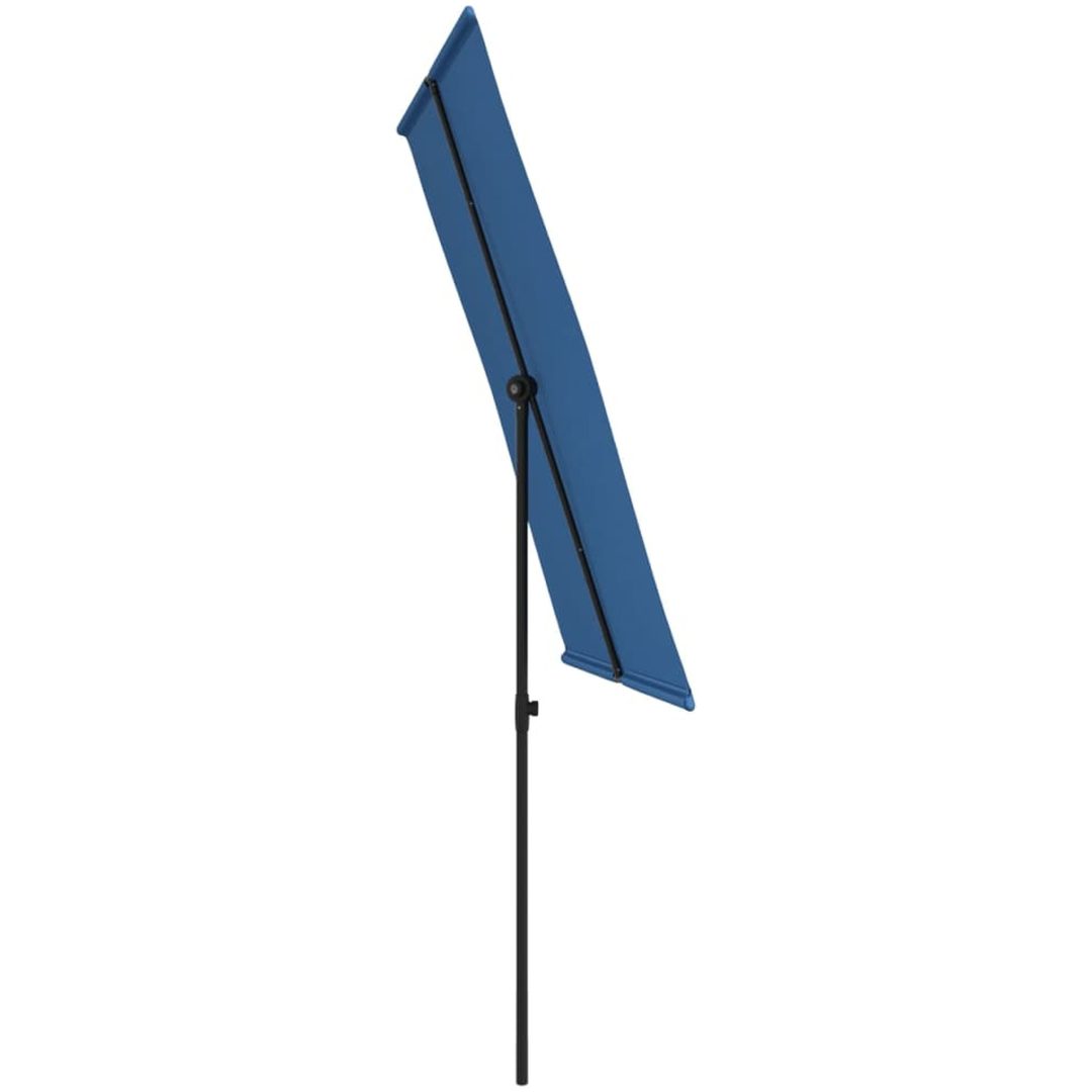 Trädgårdsparasoll med aluminiumstång azurblå vidaXL 200 x 150 cm – bild 5