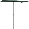Trädgårdsparasoll med aluminiumstång grön vidaXL 180 x 110 cm – miniatyr 3