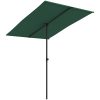 Trädgårdsparasoll med aluminiumstång grön vidaXL 200 x 150 cm – miniatyr 2