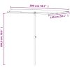 Trädgårdsparasoll med aluminiumstång grön vidaXL 200 x 150 cm – miniatyr 11