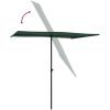 Trädgårdsparasoll med aluminiumstång grön vidaXL 200 x 150 cm – miniatyr 6
