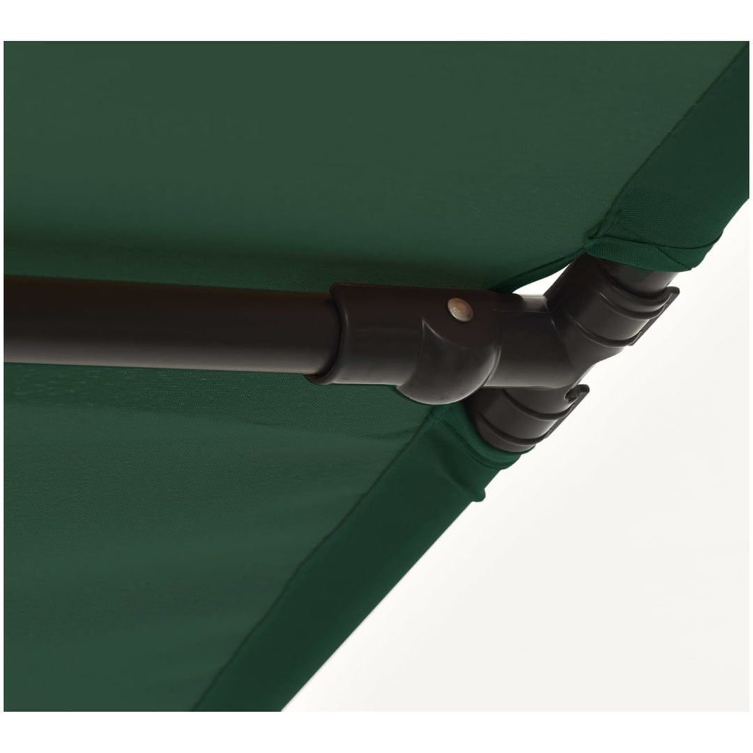 Trädgårdsparasoll med aluminiumstång grön vidaXL 200 x 150 cm – bild 9