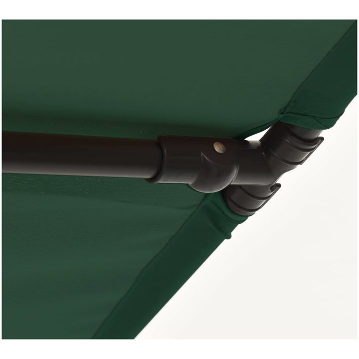 Trädgårdsparasoll med aluminiumstång grön vidaXL 200 x 150 cm – bild 9