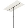 Trädgårdsparasoll med aluminiumstång sandvit vidaXL 180 x 110 cm – miniatyr 2