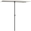 Trädgårdsparasoll med aluminiumstång sandvit vidaXL 180 x 110 cm – miniatyr 3