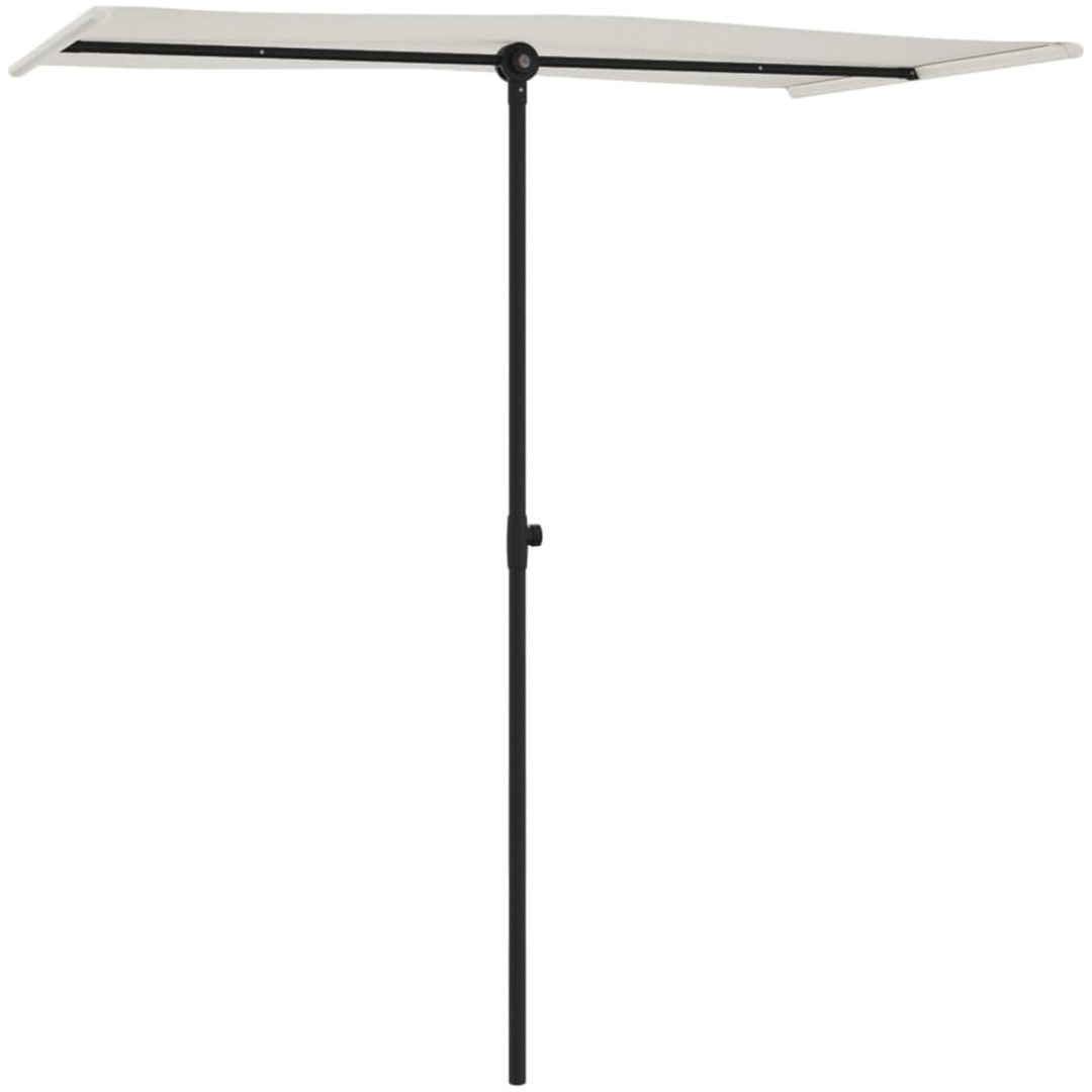 Trädgårdsparasoll med aluminiumstång sandvit vidaXL 180 x 110 cm – bild 3