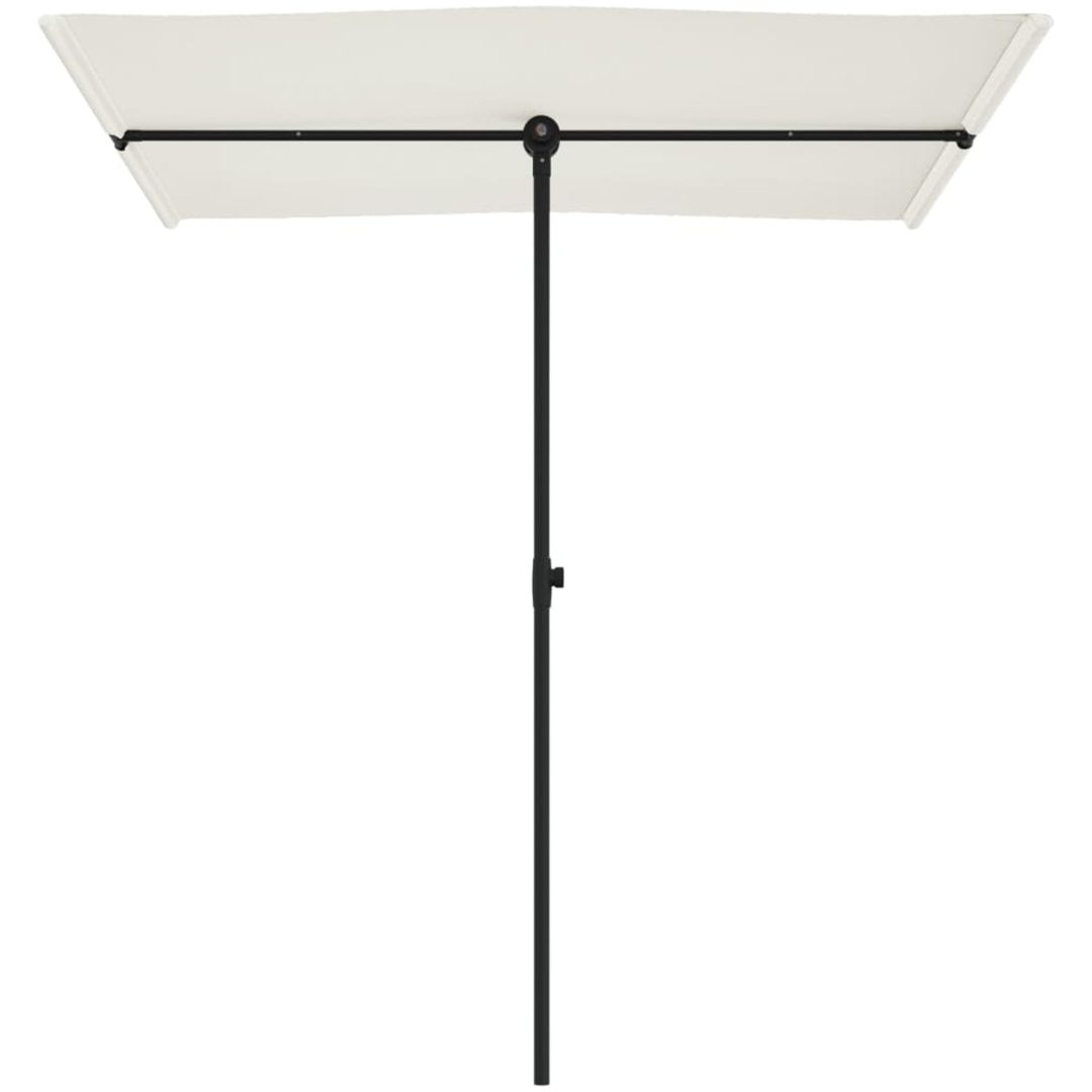 Trädgårdsparasoll med aluminiumstång sandvit vidaXL 180 x 110 cm – bild 4