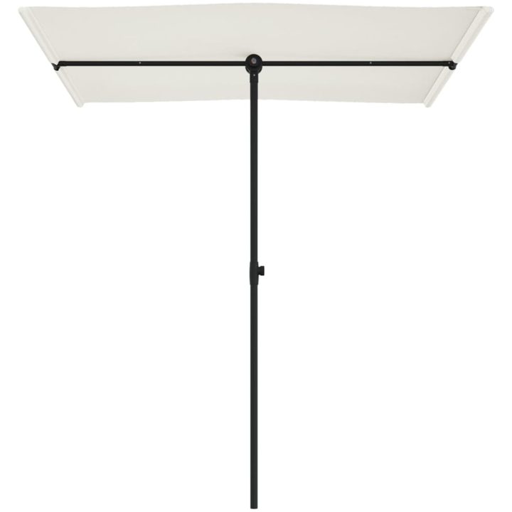 Trädgårdsparasoll med aluminiumstång sandvit vidaXL 180 x 110 cm – bild 4