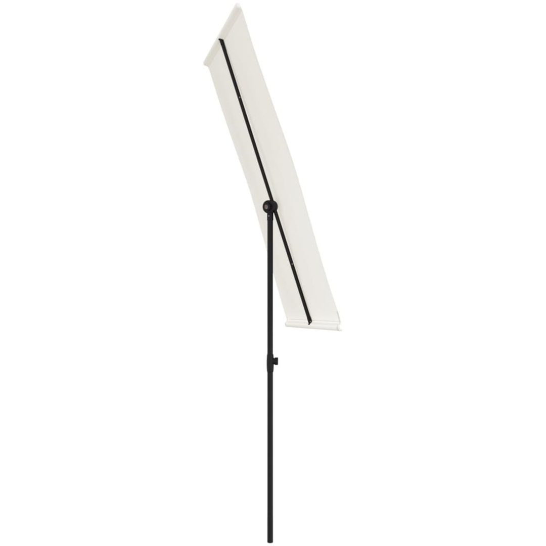 Trädgårdsparasoll med aluminiumstång sandvit vidaXL 180 x 110 cm – bild 5