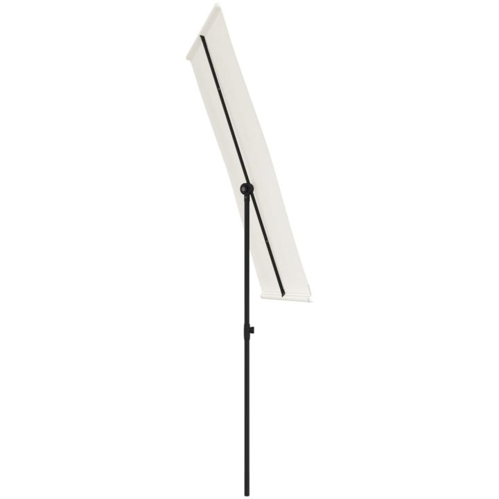 Trädgårdsparasoll med aluminiumstång sandvit vidaXL 180 x 110 cm – bild 5