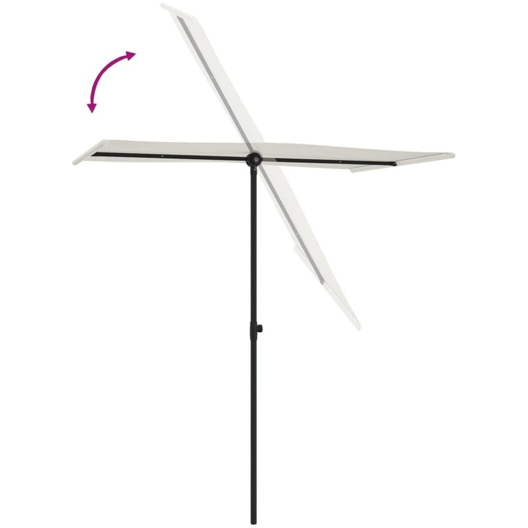Trädgårdsparasoll med aluminiumstång sandvit vidaXL 180 x 110 cm – bild 6