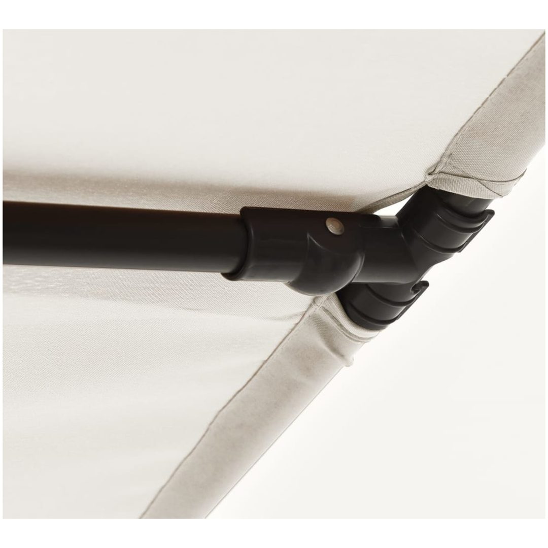 Trädgårdsparasoll med aluminiumstång sandvit vidaXL 180 x 110 cm – bild 9