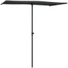 Trädgårdsparasoll med aluminiumstång svart vidaXL 180 x 110 cm – miniatyr 3