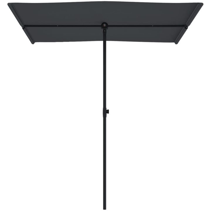 Trädgårdsparasoll med aluminiumstång svart vidaXL 180 x 110 cm – bild 4