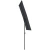 Trädgårdsparasoll med aluminiumstång svart vidaXL 180 x 110 cm – miniatyr 5