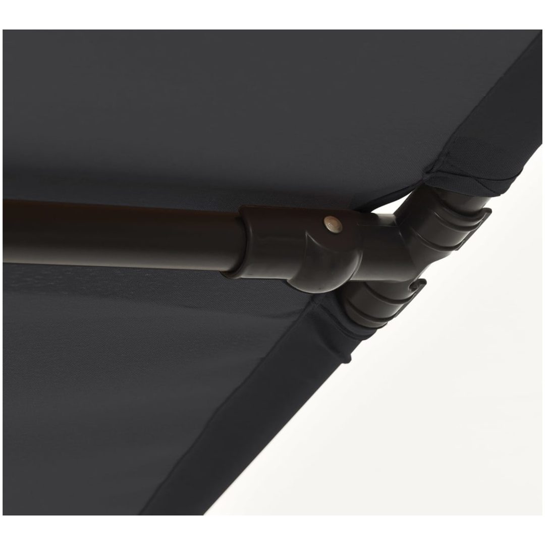 Trädgårdsparasoll med aluminiumstång svart vidaXL 180 x 110 cm – bild 9
