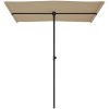 Trädgårdsparasoll med aluminiumstång taupe vidaXL 180 x 110 cm – miniatyr 4