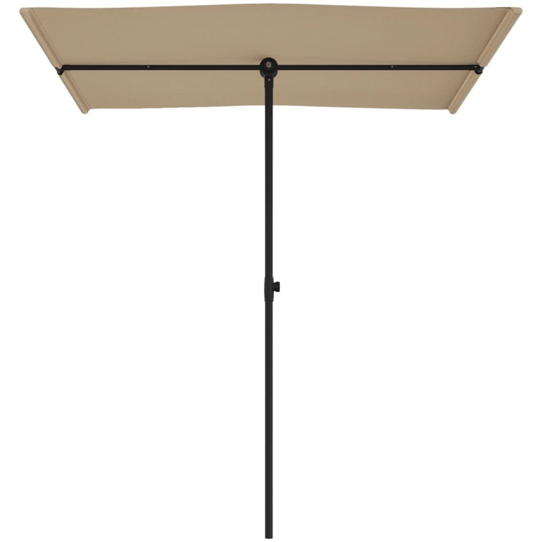 Trädgårdsparasoll med aluminiumstång taupe vidaXL 180 x 110 cm – bild 4