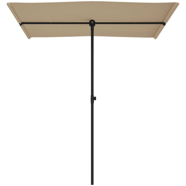 Trädgårdsparasoll med aluminiumstång taupe vidaXL 180 x 110 cm – bild 4