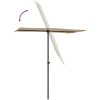 Trädgårdsparasoll med aluminiumstång taupe vidaXL 180 x 110 cm – miniatyr 6