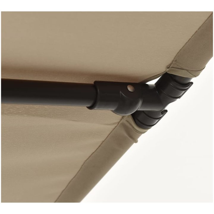 Trädgårdsparasoll med aluminiumstång taupe vidaXL 180 x 110 cm – bild 9
