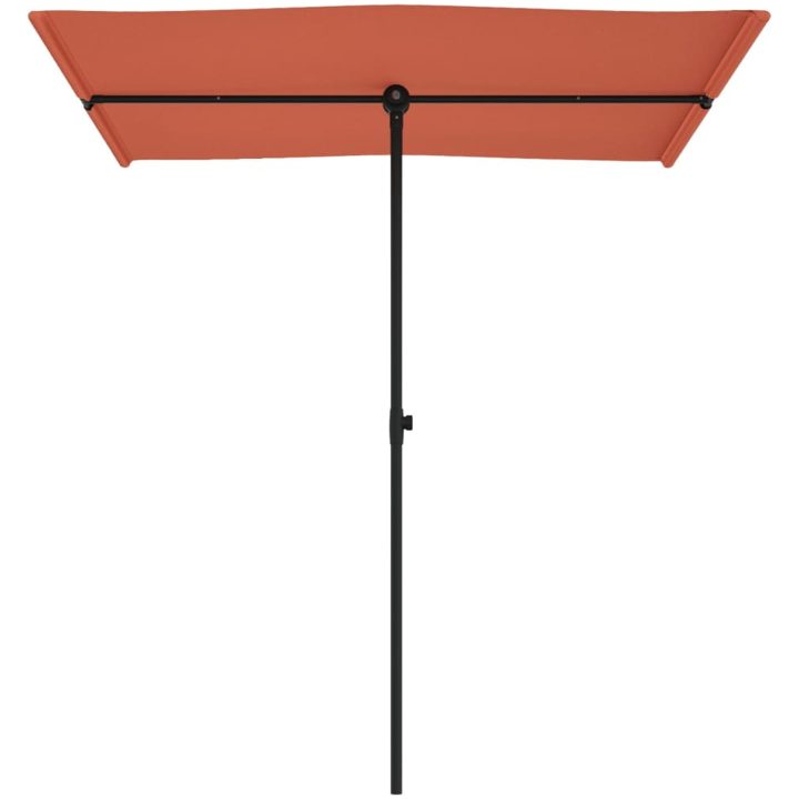 Trädgårdsparasoll med aluminiumstång terrakotta vidaXL 180 x 110 cm – bild 4