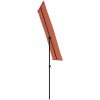 Trädgårdsparasoll med aluminiumstång terrakotta vidaXL 180 x 110 cm – miniatyr 5
