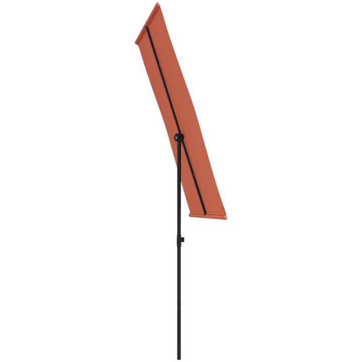 Trädgårdsparasoll med aluminiumstång terrakotta vidaXL 180 x 110 cm – bild 5