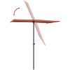 Trädgårdsparasoll med aluminiumstång terrakotta vidaXL 180 x 110 cm – miniatyr 6
