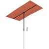 Trädgårdsparasoll med aluminiumstång terrakotta vidaXL 180 x 110 cm – miniatyr 7