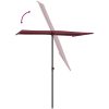 Trädgårdsparasoll med aluminiumstång vinröd vidaXL 180 x 110 cm – miniatyr 6