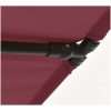 Trädgårdsparasoll med aluminiumstång vinröd vidaXL 180 x 110 cm – miniatyr 9