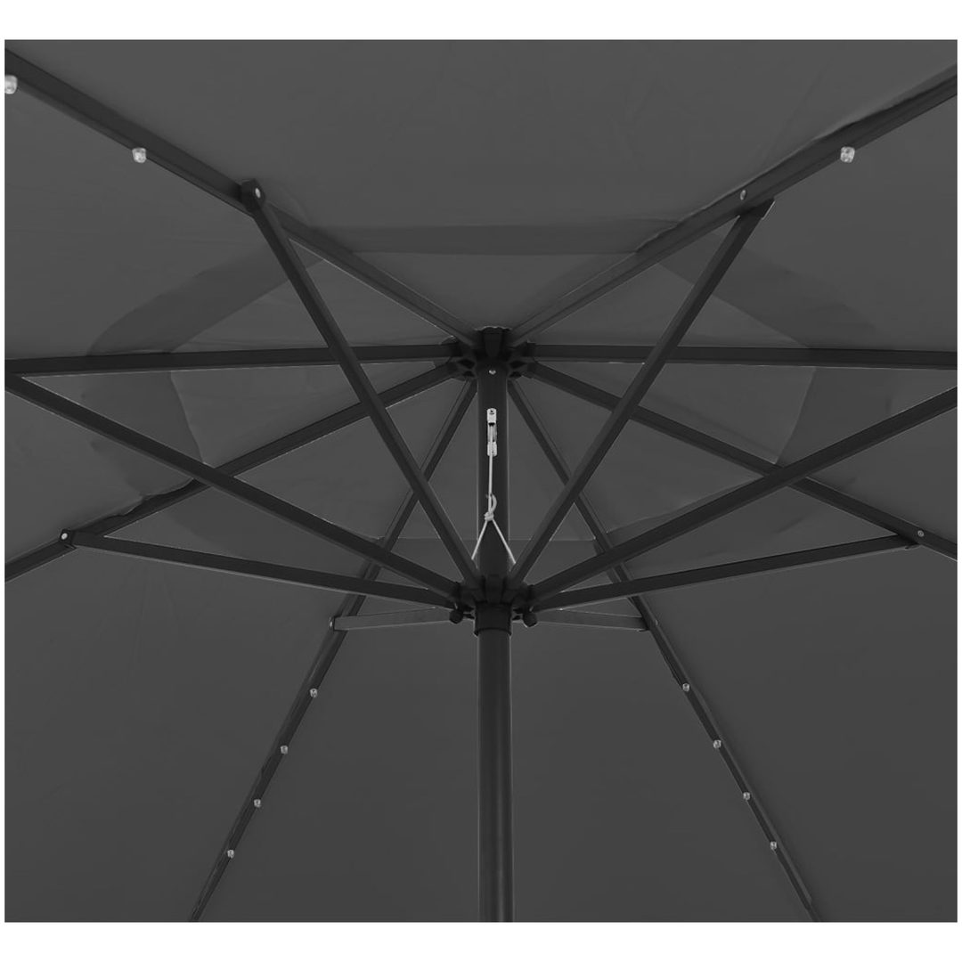 Trädgårdsparasoll med LEDs 400 cm antracit vidaXL – bild 4