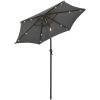 Trädgårdsparasoll med LEDs antracit 200x211 cm aluminium vidaXL – miniatyr 2