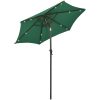 Trädgårdsparasoll med LEDs grön 200x211 cm aluminium vidaXL – miniatyr 2