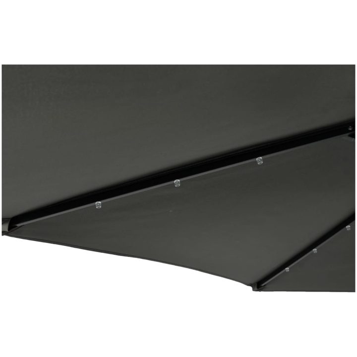 Trädgårdsparasoll med LEDs och stålstång antracit 225x225x212cm vidaXL – bild 10
