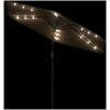Trädgårdsparasoll med LEDs och stålstång brun vidaXL 268 x 268 x 226 cm – miniatyr 8
