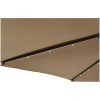 Trädgårdsparasoll med LEDs och stålstång taupe 225x225x212cm vidaXL – miniatyr 10