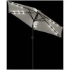Trädgårdsparasoll med LEDs och stålstång vit 225x225x212cm vidaXL – miniatyr 8
