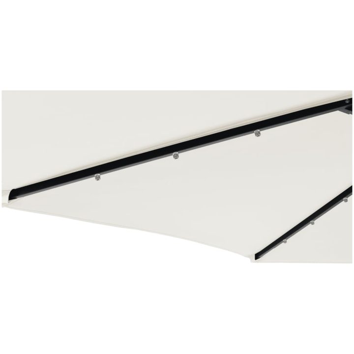 Trädgårdsparasoll med LEDs och stålstång vit 225x225x212cm vidaXL – bild 10