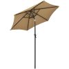 Trädgårdsparasoll med LEDs taupe 200x211 cm aluminium vidaXL – miniatyr 4