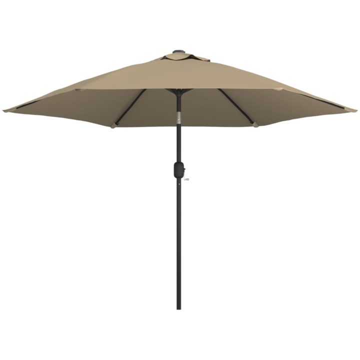 Trädgårdsparasoll med metallstång 300 cm taupe vidaXL – bild 2