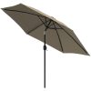 Trädgårdsparasoll med metallstång 300 cm taupe vidaXL – miniatyr 3