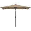 Trädgårdsparasoll med metallstång 300x200 cm taupe vidaXL – miniatyr 2