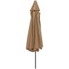 Trädgårdsparasoll med metallstång 390 cm taupe vidaXL – miniatyr 4