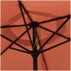 Trädgårdsparasoll med metallstång terrakotta 300 cm vidaXL – miniatyr 5