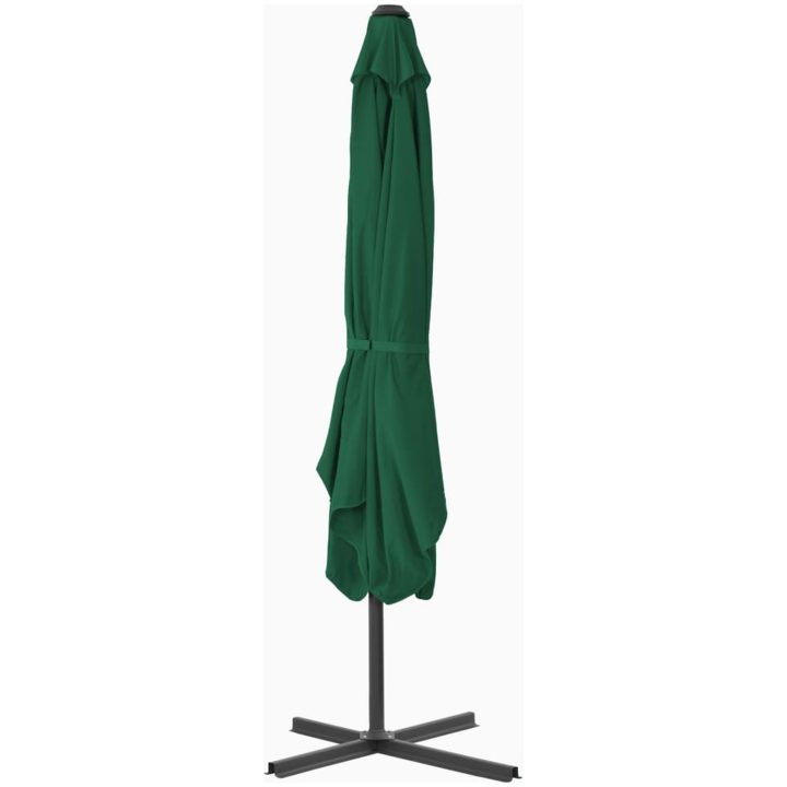 Trädgårdsparasoll med stålstång 250x250 cm grön vidaXL – bild 3