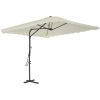 Trädgårdsparasoll med stålstång 250x250 cm sand vidaXL – miniatyr 2