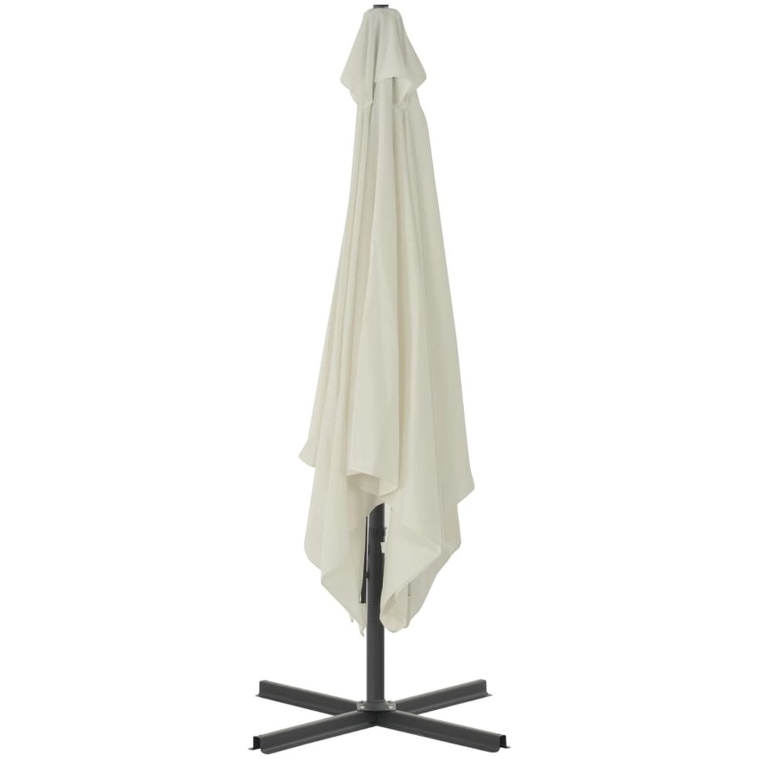 Trädgårdsparasoll med stålstång 250x250 cm sand vidaXL – bild 5