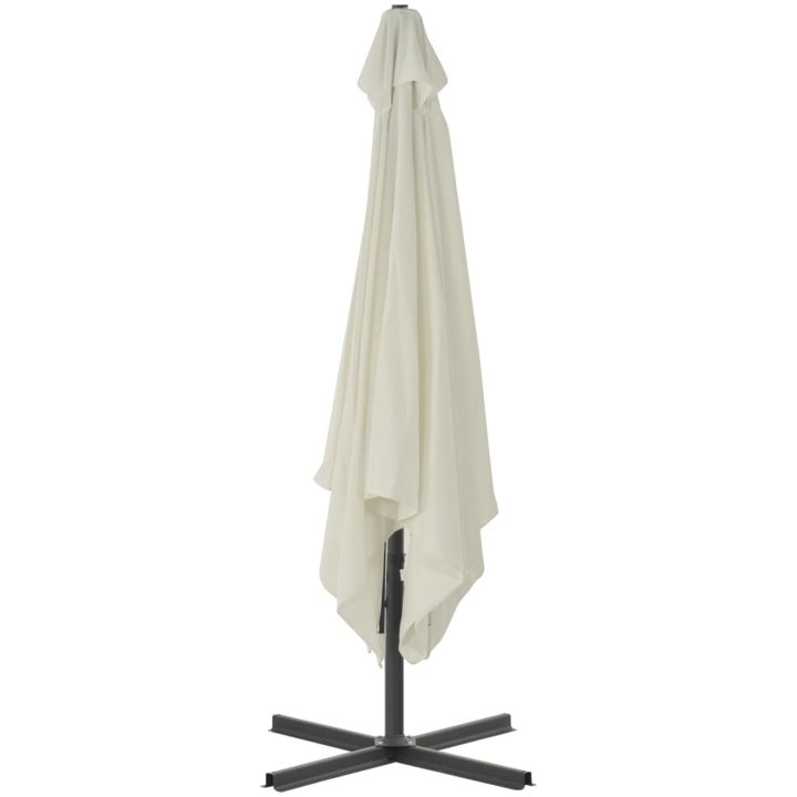 Trädgårdsparasoll med stålstång 250x250 cm sand vidaXL – bild 5